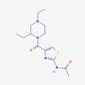 N-[4-(2,4-diethylpiperazine-1-carbonyl)-1,3-thiazol-2-yl]acetamide