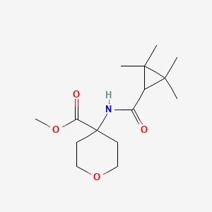 Methyl 4-[(2,2,3,3-tetramethylcyclopropanecarbonyl)amino]oxane-4-carboxylate