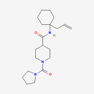 N-(1-prop-2-enylcyclohexyl)-1-(pyrrolidine-1-carbonyl)piperidine-4-carboxamide