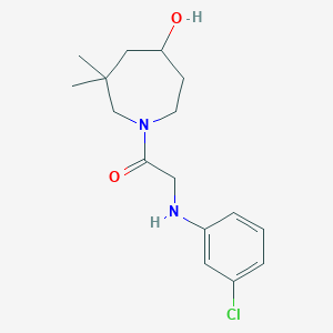 2-(3-Chloroanilino)-1-(5-hydroxy-3,3-dimethylazepan-1-yl)ethanone