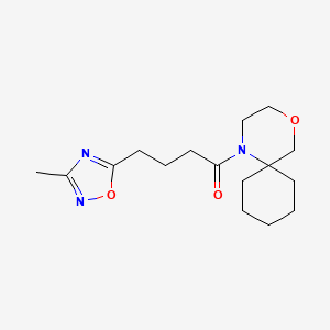 4-(3-Methyl-1,2,4-oxadiazol-5-yl)-1-(4-oxa-1-azaspiro[5.5]undecan-1-yl)butan-1-one