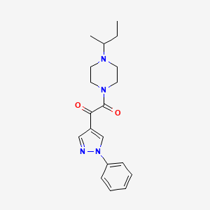 1-(4-Butan-2-ylpiperazin-1-yl)-2-(1-phenylpyrazol-4-yl)ethane-1,2-dione