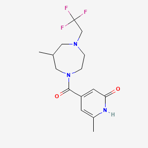 6-methyl-4-[6-methyl-4-(2,2,2-trifluoroethyl)-1,4-diazepane-1-carbonyl]-1H-pyridin-2-one