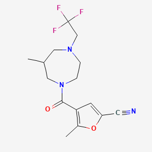 5-Methyl-4-[6-methyl-4-(2,2,2-trifluoroethyl)-1,4-diazepane-1-carbonyl]furan-2-carbonitrile