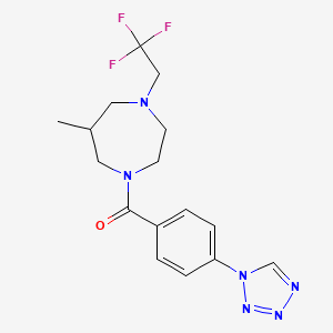 [6-Methyl-4-(2,2,2-trifluoroethyl)-1,4-diazepan-1-yl]-[4-(tetrazol-1-yl)phenyl]methanone