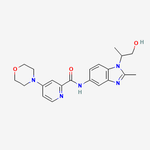 N-[1-(1-hydroxypropan-2-yl)-2-methylbenzimidazol-5-yl]-4-morpholin-4-ylpyridine-2-carboxamide