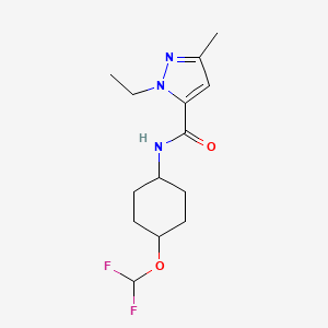 N-[4-(difluoromethoxy)cyclohexyl]-2-ethyl-5-methylpyrazole-3-carboxamide