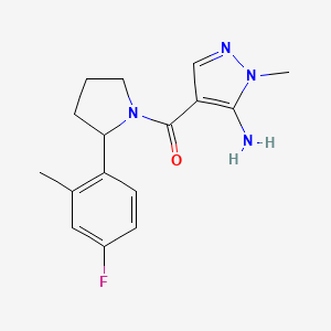 (5-Amino-1-methylpyrazol-4-yl)-[2-(4-fluoro-2-methylphenyl)pyrrolidin-1-yl]methanone