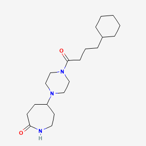 5-[4-(4-Cyclohexylbutanoyl)piperazin-1-yl]azepan-2-one