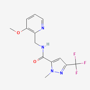 N-[(3-methoxypyridin-2-yl)methyl]-2-methyl-5-(trifluoromethyl)pyrazole-3-carboxamide