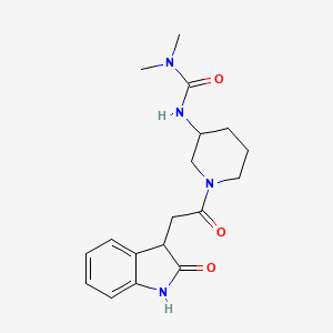 1,1-Dimethyl-3-[1-[2-(2-oxo-1,3-dihydroindol-3-yl)acetyl]piperidin-3-yl]urea