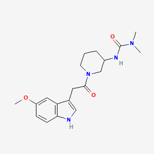 3-[1-[2-(5-methoxy-1H-indol-3-yl)acetyl]piperidin-3-yl]-1,1-dimethylurea