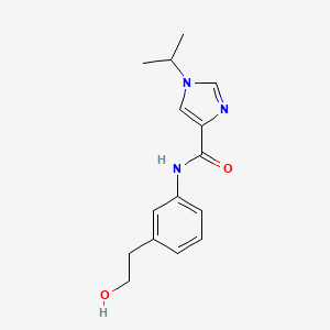 N-[3-(2-hydroxyethyl)phenyl]-1-propan-2-ylimidazole-4-carboxamide