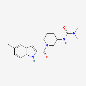 1,1-dimethyl-3-[1-(5-methyl-1H-indole-2-carbonyl)piperidin-3-yl]urea