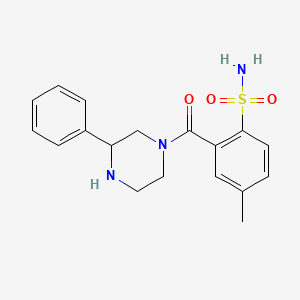 4-Methyl-2-(3-phenylpiperazine-1-carbonyl)benzenesulfonamide