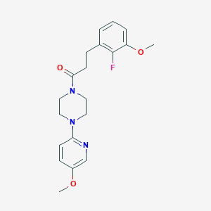 3-(2-Fluoro-3-methoxyphenyl)-1-[4-(5-methoxypyridin-2-yl)piperazin-1-yl]propan-1-one