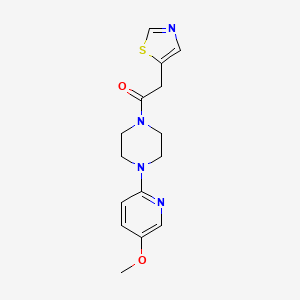 1-[4-(5-Methoxypyridin-2-yl)piperazin-1-yl]-2-(1,3-thiazol-5-yl)ethanone