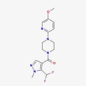 [5-(Difluoromethyl)-1-methylpyrazol-4-yl]-[4-(5-methoxypyridin-2-yl)piperazin-1-yl]methanone