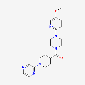 [4-(5-Methoxypyridin-2-yl)piperazin-1-yl]-(1-pyrazin-2-ylpiperidin-4-yl)methanone