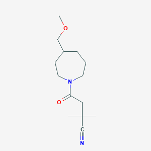 4-[4-(Methoxymethyl)azepan-1-yl]-2,2-dimethyl-4-oxobutanenitrile