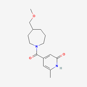 4-[4-(methoxymethyl)azepane-1-carbonyl]-6-methyl-1H-pyridin-2-one