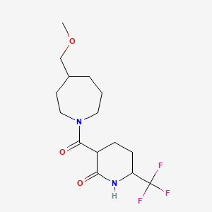 3-[4-(Methoxymethyl)azepane-1-carbonyl]-6-(trifluoromethyl)piperidin-2-one