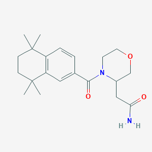 2-[4-(5,5,8,8-Tetramethyl-6,7-dihydronaphthalene-2-carbonyl)morpholin-3-yl]acetamide