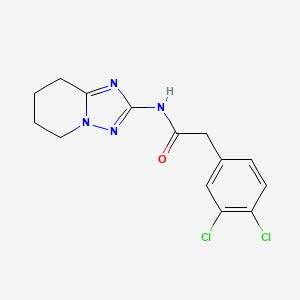 2-(3,4-dichlorophenyl)-N-(5,6,7,8-tetrahydro-[1,2,4]triazolo[1,5-a]pyridin-2-yl)acetamide