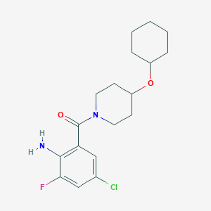 (2-Amino-5-chloro-3-fluorophenyl)-(4-cyclohexyloxypiperidin-1-yl)methanone