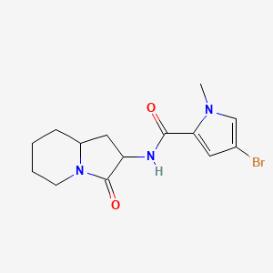 4-bromo-1-methyl-N-(3-oxo-2,5,6,7,8,8a-hexahydro-1H-indolizin-2-yl)pyrrole-2-carboxamide