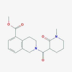 methyl 2-(1-methyl-2-oxopiperidine-3-carbonyl)-3,4-dihydro-1H-isoquinoline-5-carboxylate