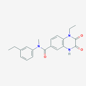 1-ethyl-N-(3-ethylphenyl)-N-methyl-2,3-dioxo-4H-quinoxaline-6-carboxamide