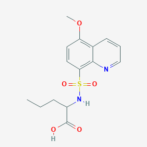 2-[(5-Methoxyquinolin-8-yl)sulfonylamino]pentanoic acid