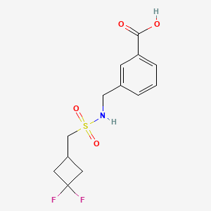 3-[[(3,3-Difluorocyclobutyl)methylsulfonylamino]methyl]benzoic acid