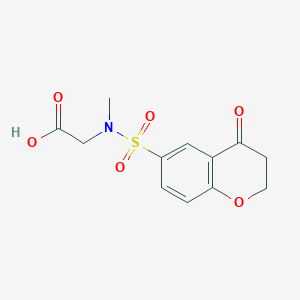 2-[Methyl-[(4-oxo-2,3-dihydrochromen-6-yl)sulfonyl]amino]acetic acid