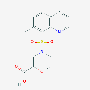 4-(7-Methylquinolin-8-yl)sulfonylmorpholine-2-carboxylic acid