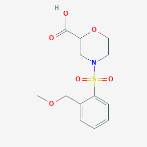 4-[2-(Methoxymethyl)phenyl]sulfonylmorpholine-2-carboxylic acid