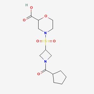 4-[1-(Cyclopentanecarbonyl)azetidin-3-yl]sulfonylmorpholine-2-carboxylic acid