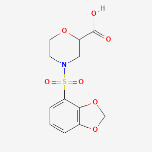 4-(1,3-Benzodioxol-4-ylsulfonyl)morpholine-2-carboxylic acid