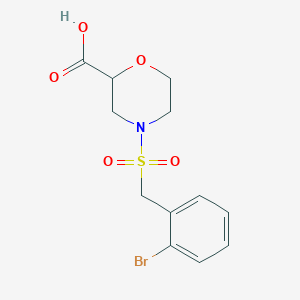 4-[(2-Bromophenyl)methylsulfonyl]morpholine-2-carboxylic acid