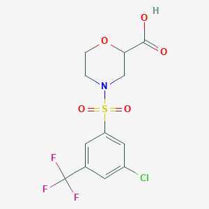 4-[3-Chloro-5-(trifluoromethyl)phenyl]sulfonylmorpholine-2-carboxylic acid