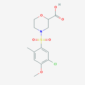 4-(5-Chloro-4-methoxy-2-methylphenyl)sulfonylmorpholine-2-carboxylic acid