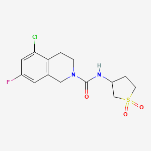 5-chloro-N-(1,1-dioxothiolan-3-yl)-7-fluoro-3,4-dihydro-1H-isoquinoline-2-carboxamide