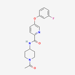 N-(1-acetylpiperidin-4-yl)-5-(3-fluorophenoxy)pyridine-2-carboxamide