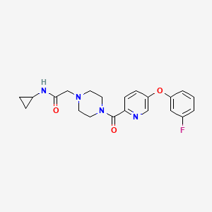 N-cyclopropyl-2-[4-[5-(3-fluorophenoxy)pyridine-2-carbonyl]piperazin-1-yl]acetamide