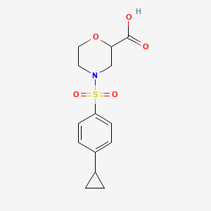 4-(4-Cyclopropylphenyl)sulfonylmorpholine-2-carboxylic acid