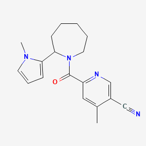 4-Methyl-6-[2-(1-methylpyrrol-2-yl)azepane-1-carbonyl]pyridine-3-carbonitrile