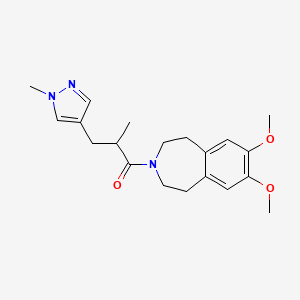 1-(7,8-Dimethoxy-1,2,4,5-tetrahydro-3-benzazepin-3-yl)-2-methyl-3-(1-methylpyrazol-4-yl)propan-1-one