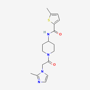 5-methyl-N-[1-[2-(2-methylimidazol-1-yl)acetyl]piperidin-4-yl]thiophene-2-carboxamide