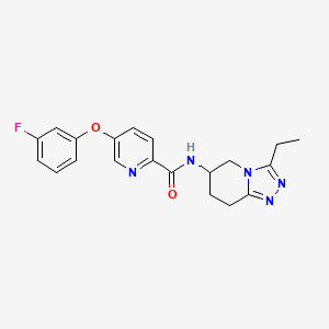 N-(3-ethyl-5,6,7,8-tetrahydro-[1,2,4]triazolo[4,3-a]pyridin-6-yl)-5-(3-fluorophenoxy)pyridine-2-carboxamide